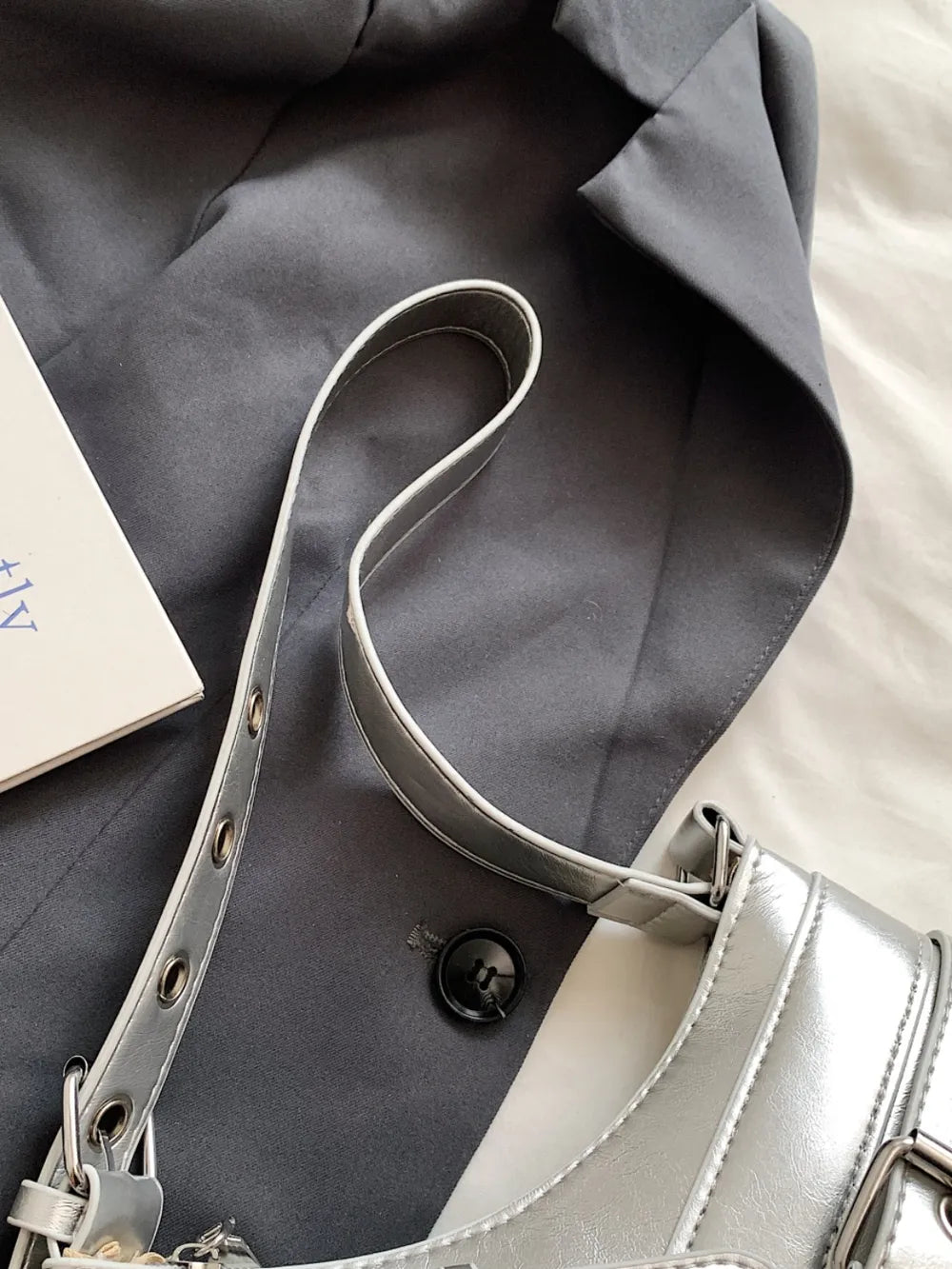PU Leather Buckle Shoulder Bag - LaTezza Online Shop