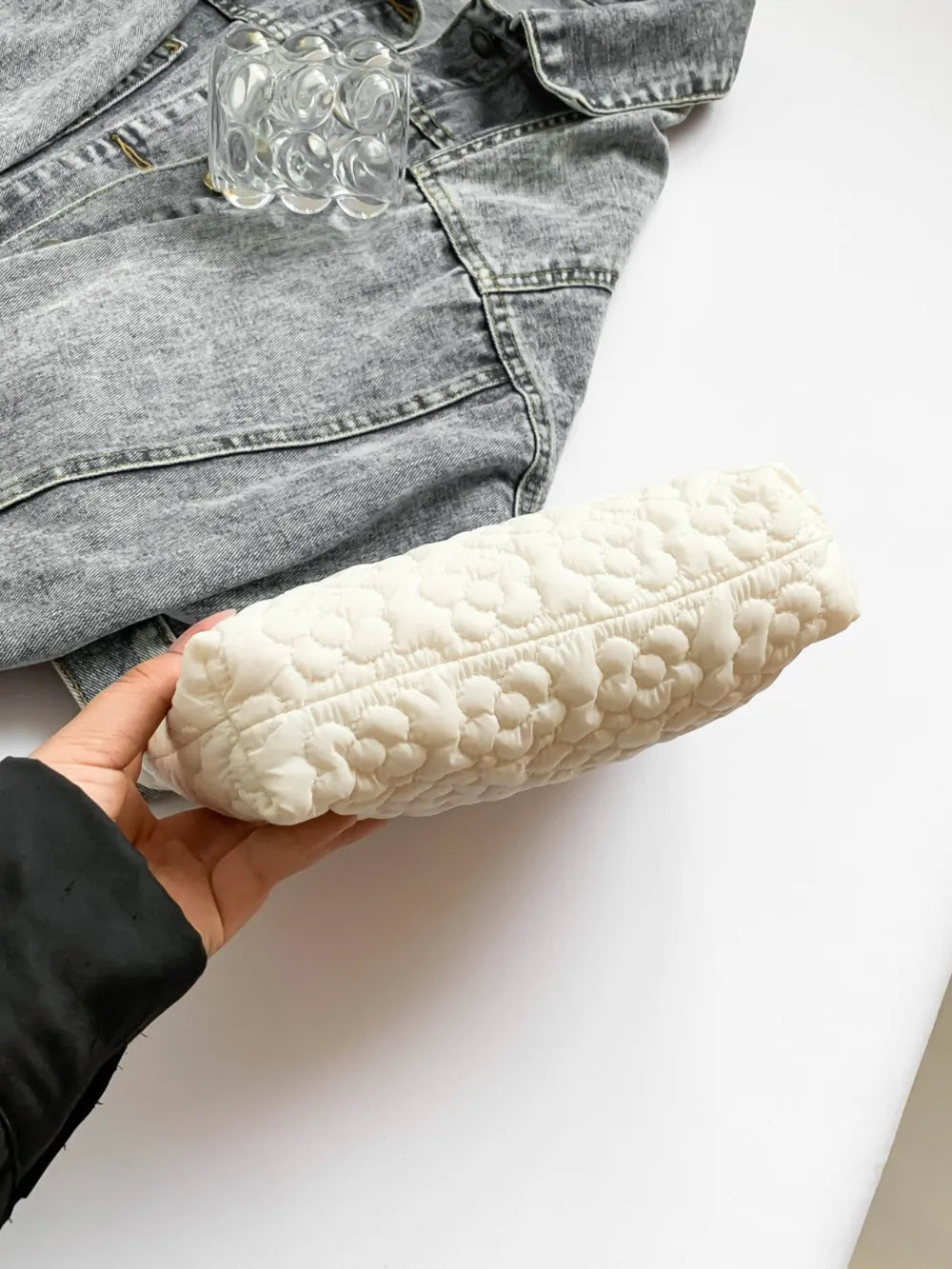 Flower Texture Polyester Clutch - LaTezza Online Shop
