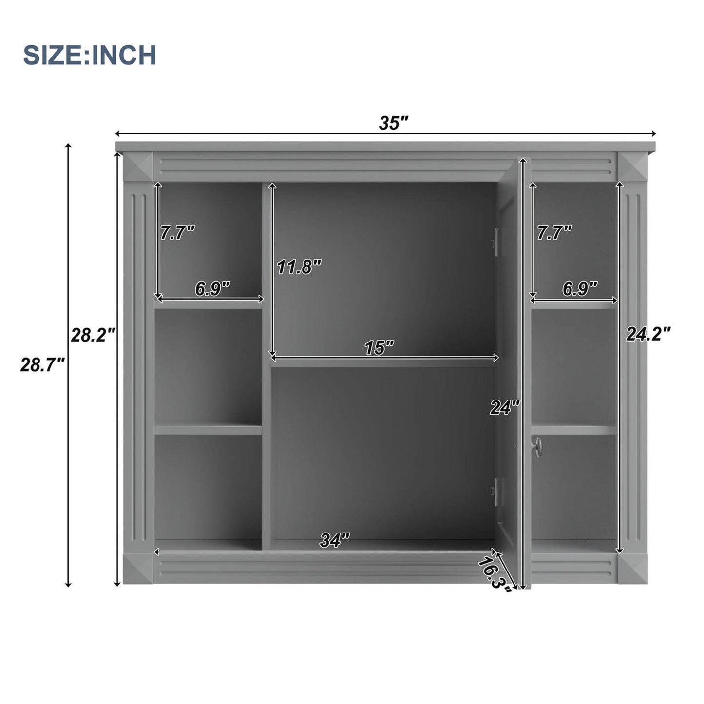 Wall Mounted Bathroom Storage Cabinet Bathroom Wall Cabinet With Mirror - LaTezza Online Shop