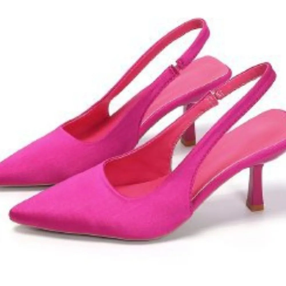 Pumps Point Toe Kitten Heel Slingback - LaTezza Online Shop