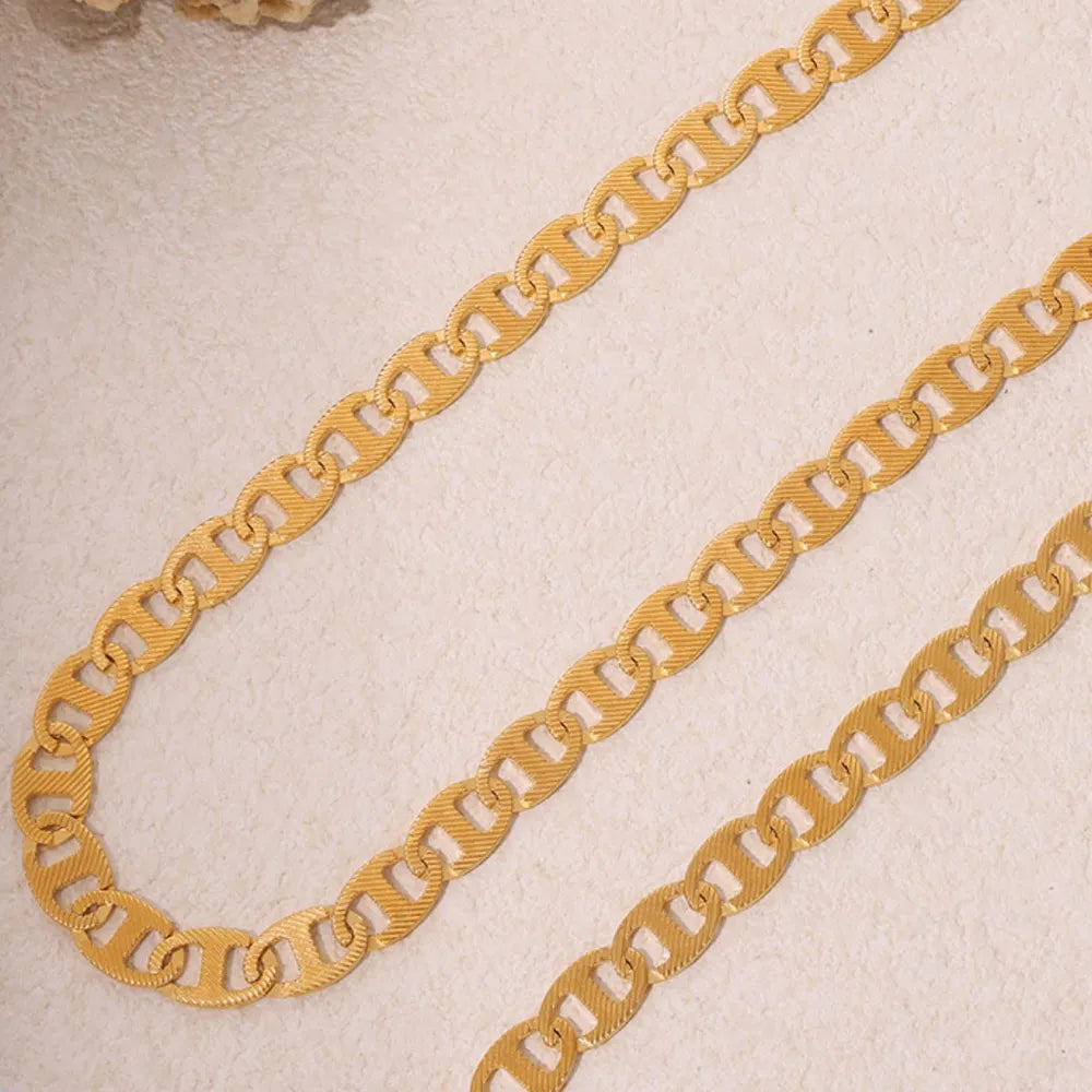 Gold tone titanium steel necklace - LaTezza Online Shop