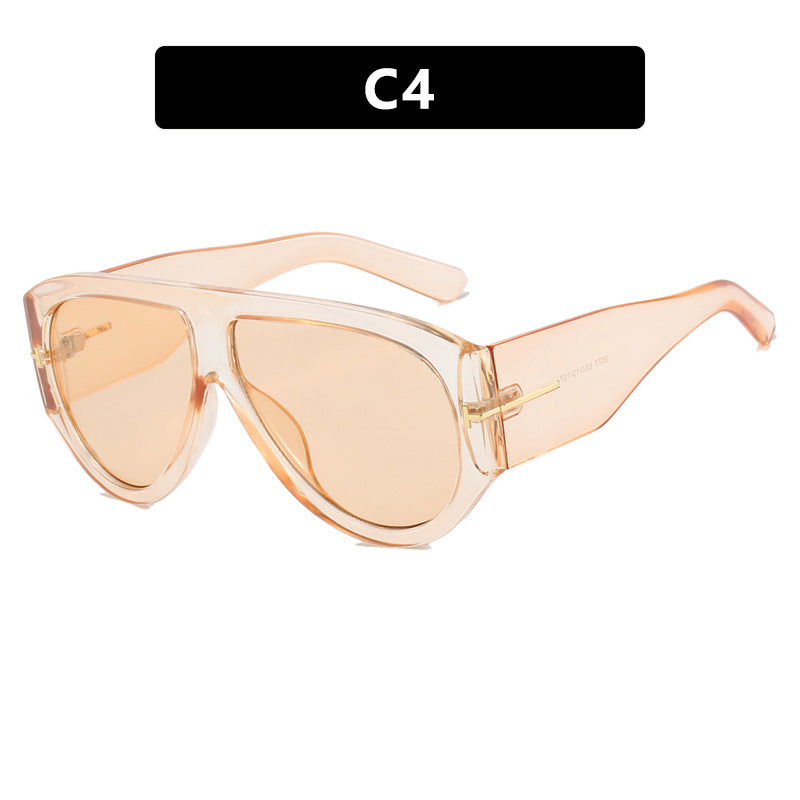 T-shaped large frame sunglasses