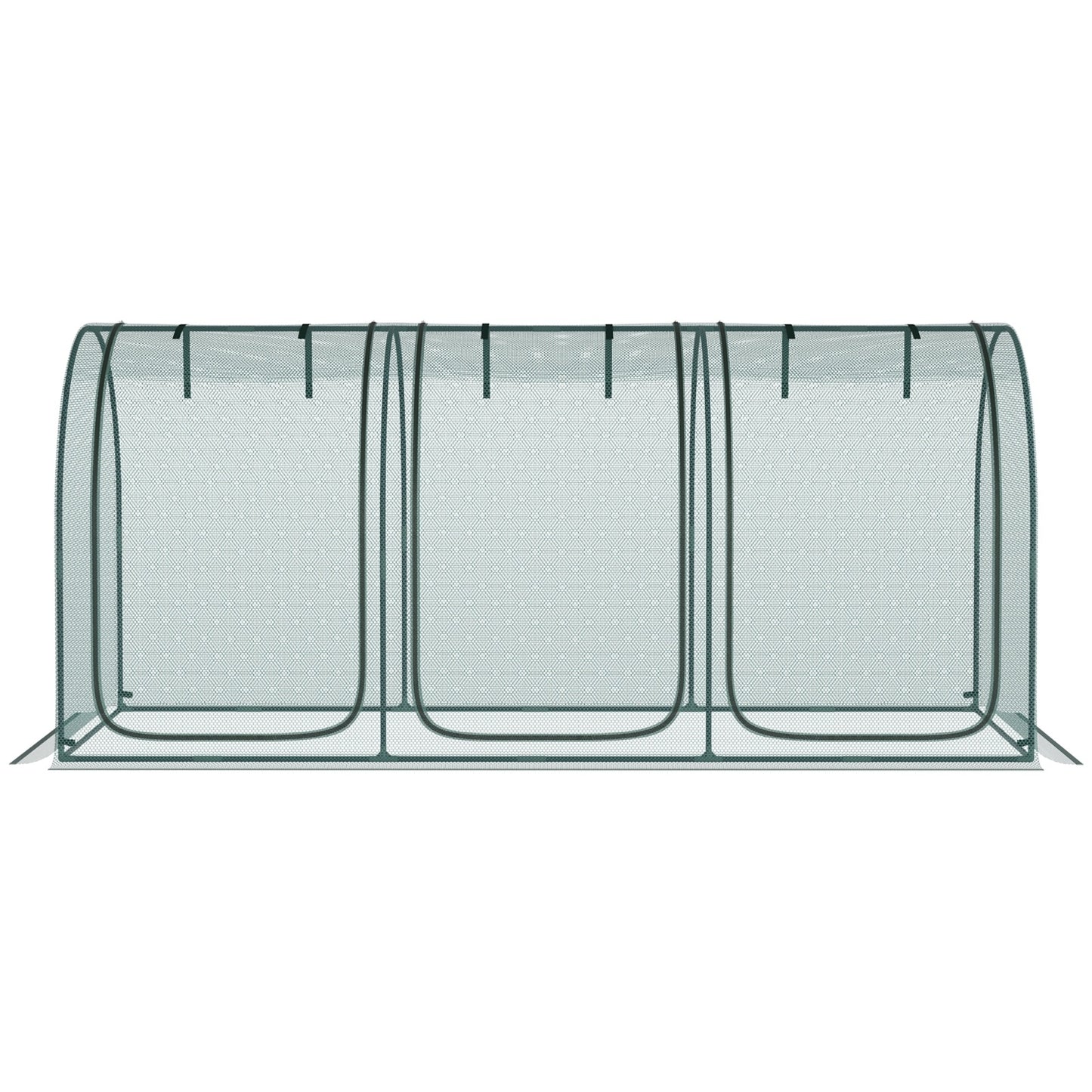 Outsunny 9' X 4' Crop Cage, Plant Protection Tent With Three Zippered Doors, Storage Bag And 6 Groun - LaTezza Online Shop