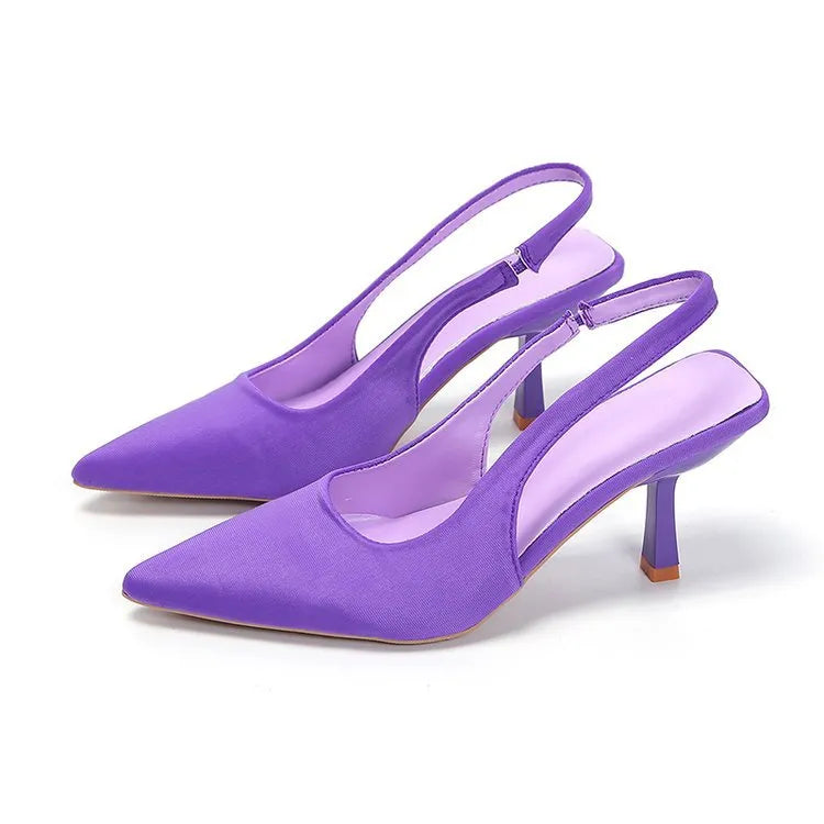 Pumps Point Toe Kitten Heel Slingback - LaTezza Online Shop