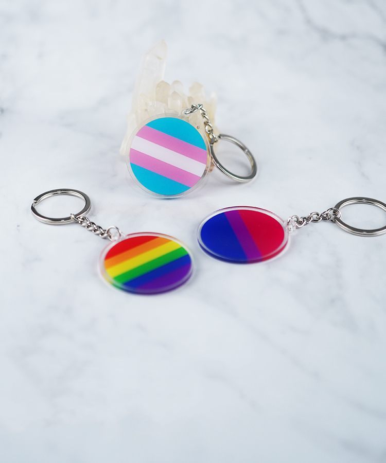 Bisexual Transgender LGBT Flag Pendant Key Ring - LaTezza Online Shop