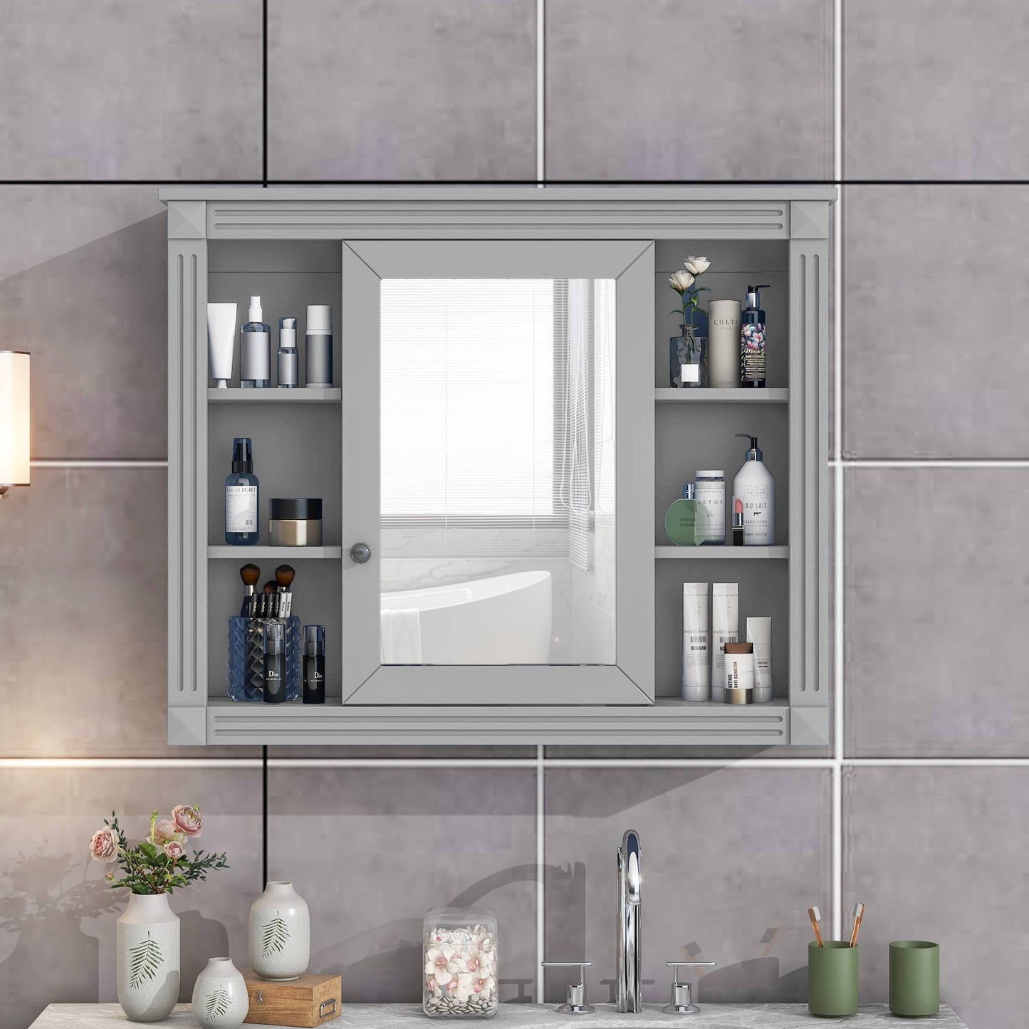 Wall Mounted Bathroom Storage Cabinet Bathroom Wall Cabinet With Mirror - LaTezza Online Shop