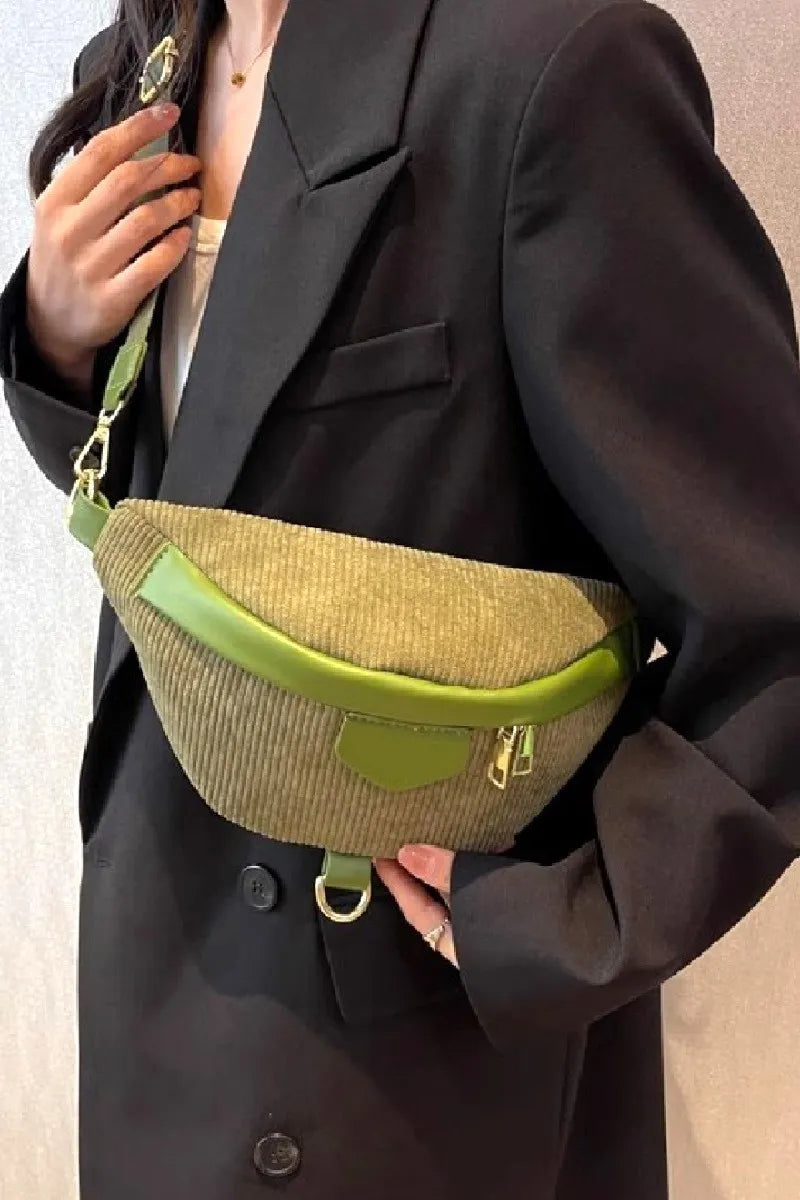 Zenana Corduroy Crossbody Bag with Removable Strap - LaTezza Online Shop