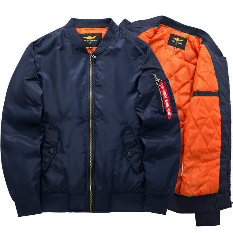 Men's autumn and winter new item plus plus size fat guy sports casual cotton jacket Air Force One MA1 pilot - LaTezza Online Shop