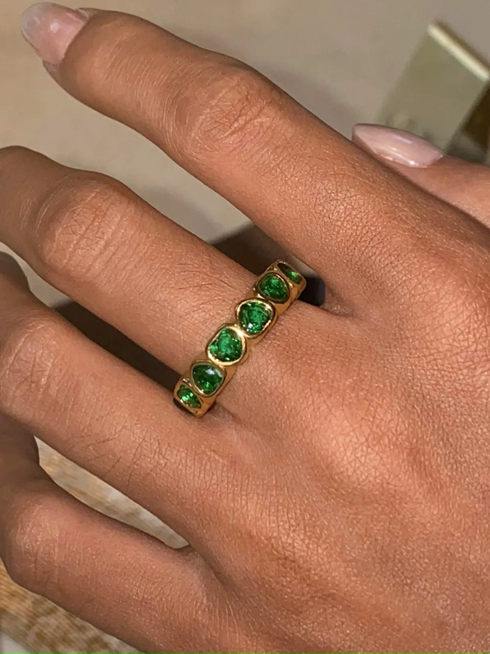 18K Gold-Plated Inlaid Zircon Ring - LaTezza Online Shop
