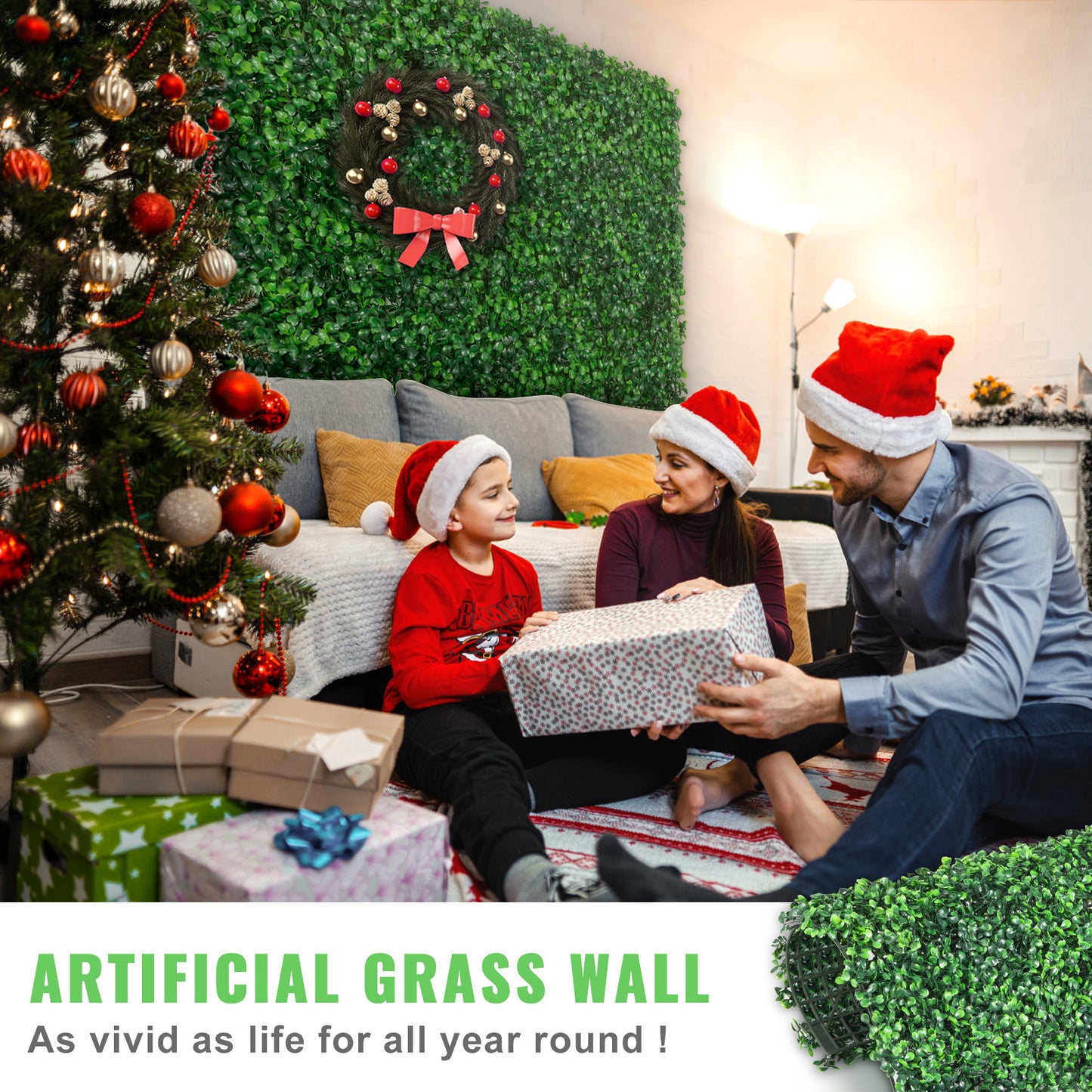 VEVOR 12PCS 20x20inch Artificial Boxwood Panels,Boxwood Hedge Wall Panels,Artificial Grass Backdrop Wall ,Privacy Hedge Screen UV Protected For Outdoor Indoor Garden - LaTezza Online Shop