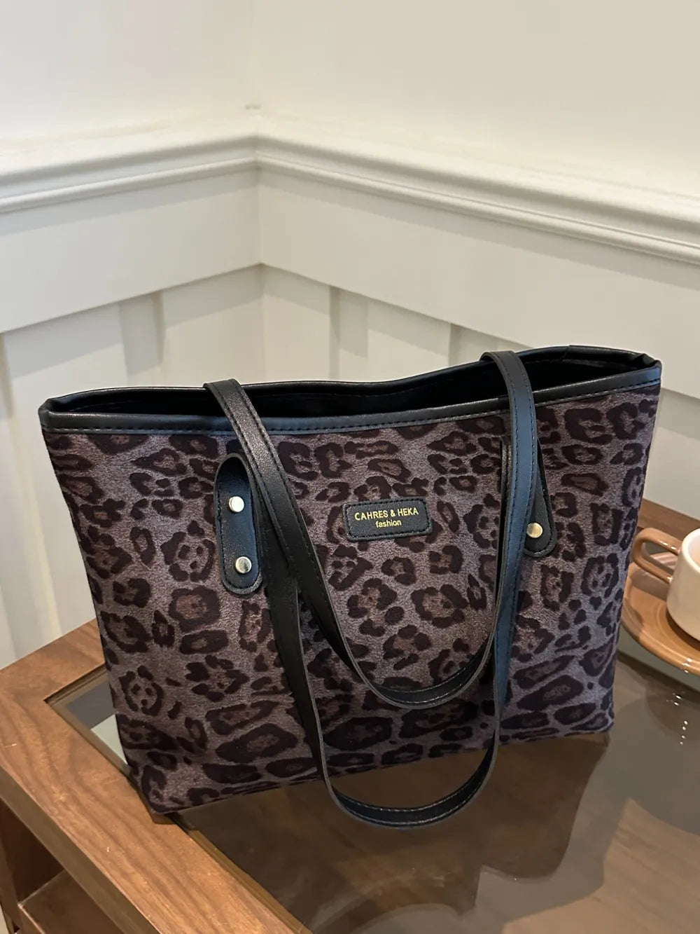 Leopard Polyester Tote Bag - LaTezza Online Shop