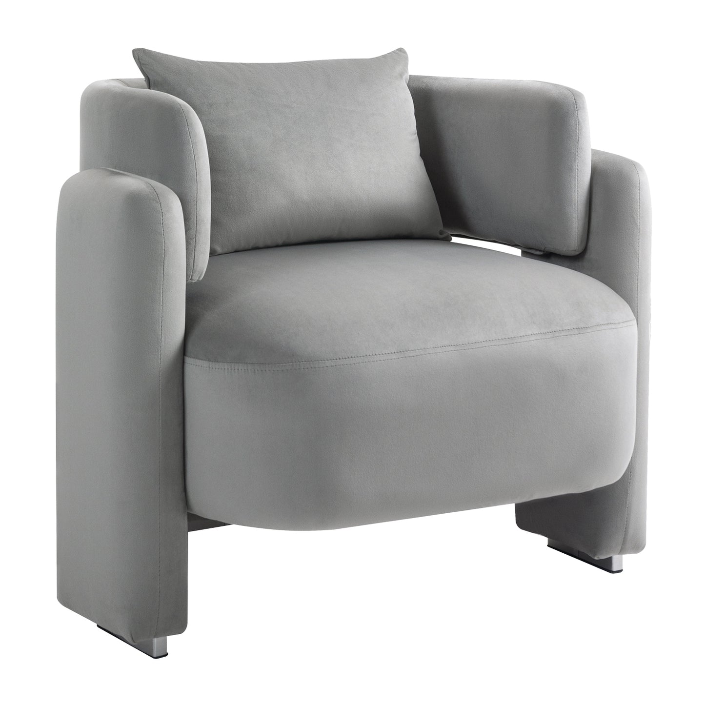 Modern design velvet lounge chair,single sofa with pillows for living room,bedroom(GREY) - LaTezza Online Shop