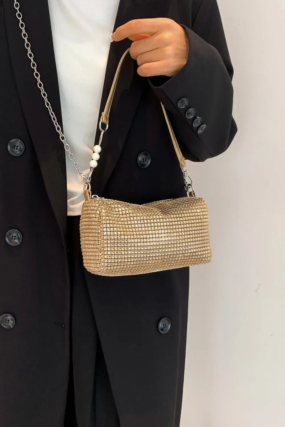 Openwork Crossbody Bag with Removable Strap - LaTezza Online Shop