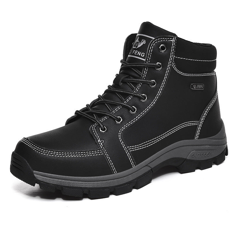 Men Boots Winter Snow Outdoor Ankle Boots For Men Super Warm Boots Leather Non-Slip Work Shoes - LaTezza Online Shop