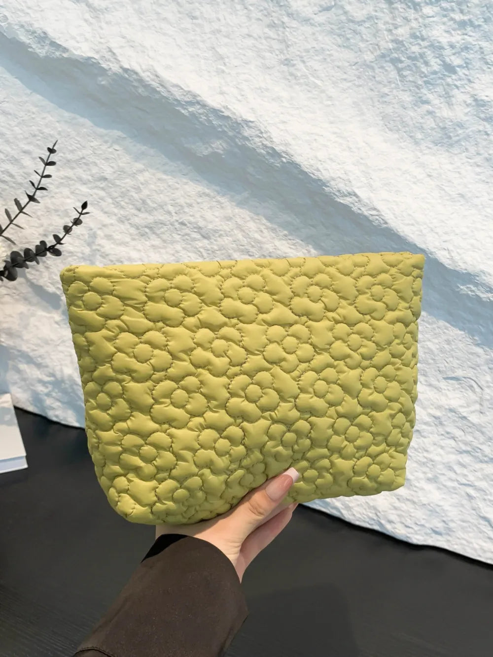 Flower Texture Polyester Clutch - LaTezza Online Shop