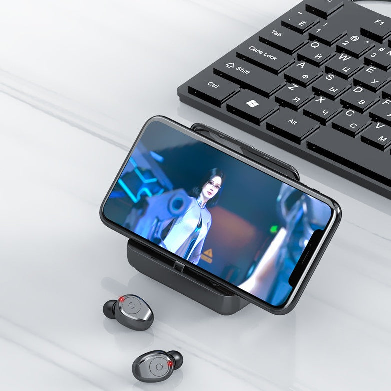 Multifunction Bluetooth Headset Binaural Movement Power Bank Phone Support - LaTezza Online Shop