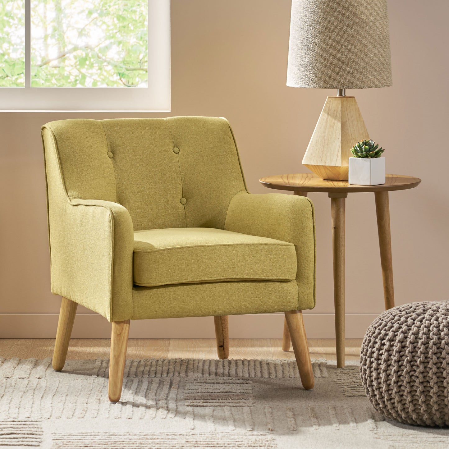 Yellow Midcentury Modern Arm Chair for Living Room - LaTezza Online Shop