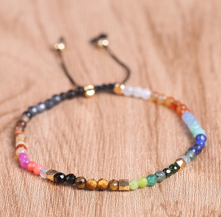 12 Constellation Lucky Stone 3MM Seven Chakra Bracelet - LaTezza Online Shop