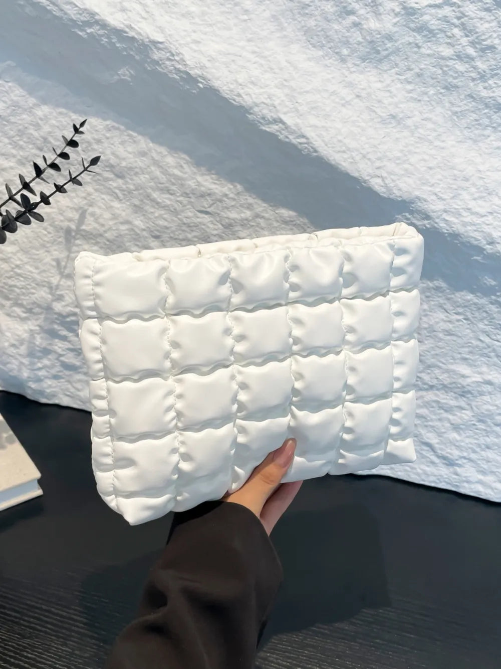 Quilted Plaid Clutch with Zipper - LaTezza Online Shop