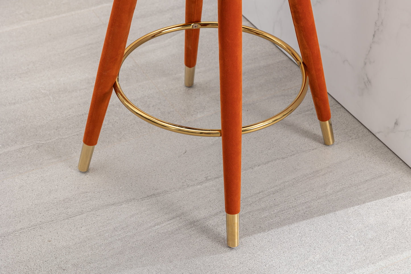 COOLMORE Counter Height Bar Stools Set of 2 for Kitchen Counter Solid Wood Legs with a fixed height of 360 degrees - LaTezza Online Shop