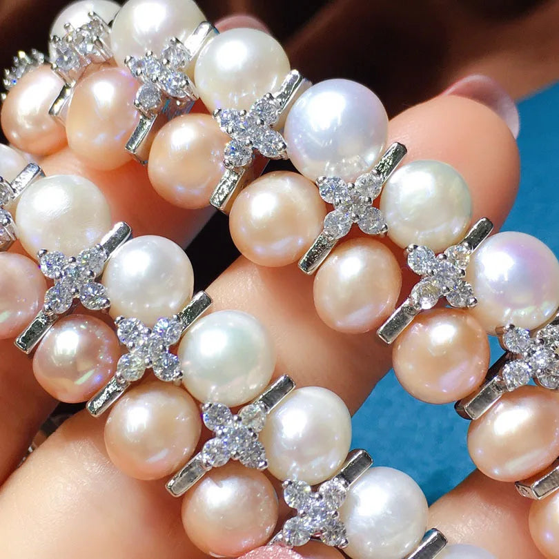 Natural Freshwater Pearl Necklace Set for Women 7-9mm - LaTezza Online Shop