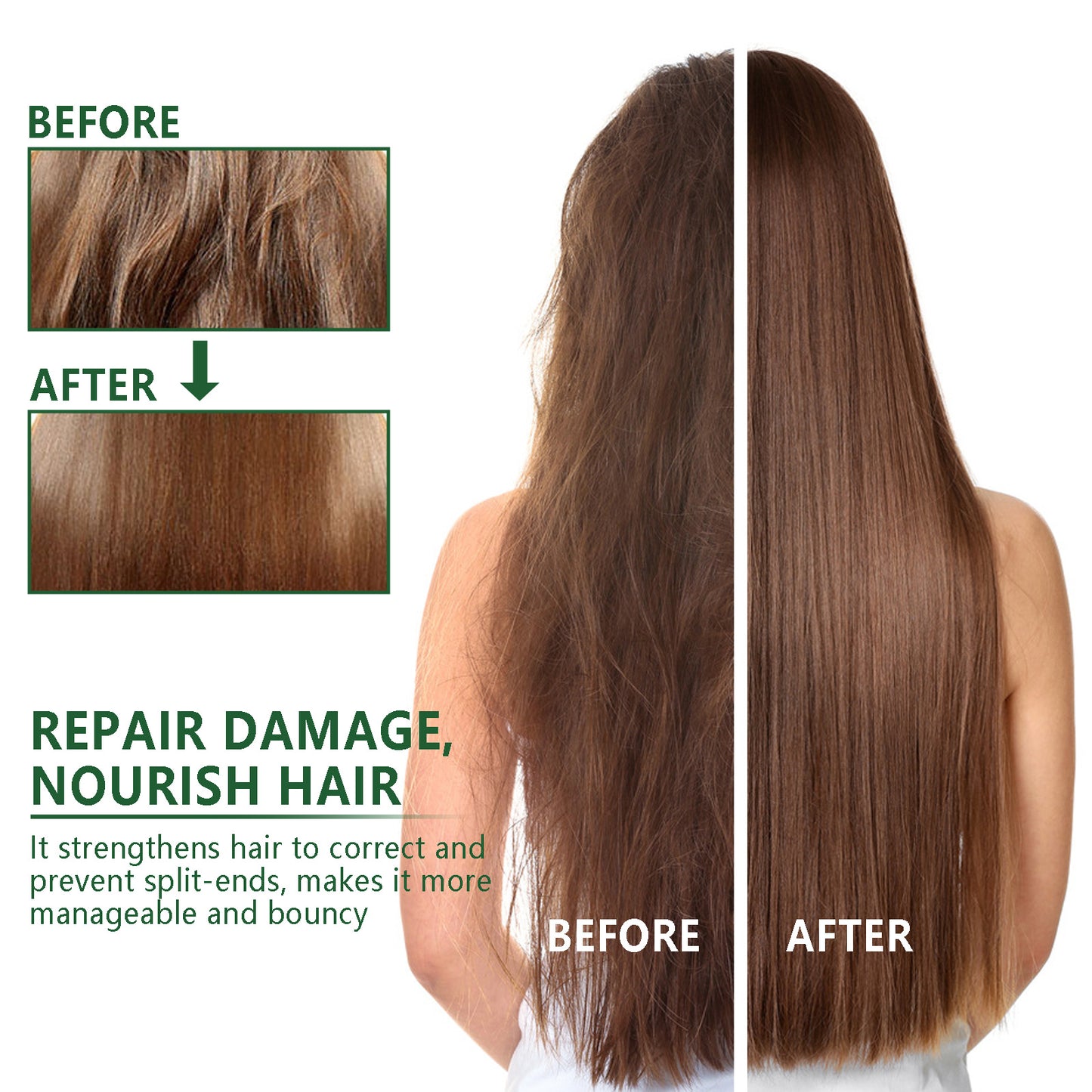 West&Month Keratin Hair Mask, Moisturize Repair Split Ends Dry And Frizzy Smooth Hair Care Mask - LaTezza Online Shop