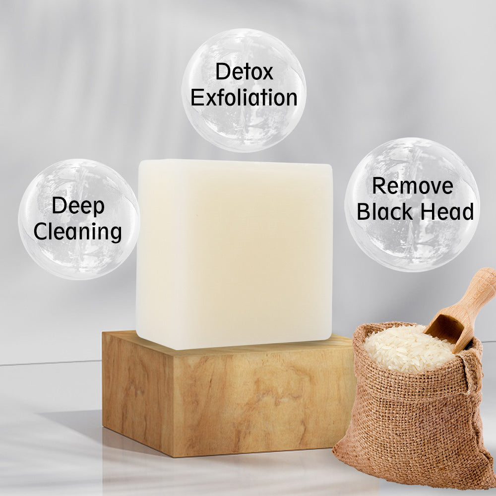 Rice Handmade Soap Body Skin Brightening Moisturizing 100g Handmade Soap Melaninsoap - LaTezza Online Shop