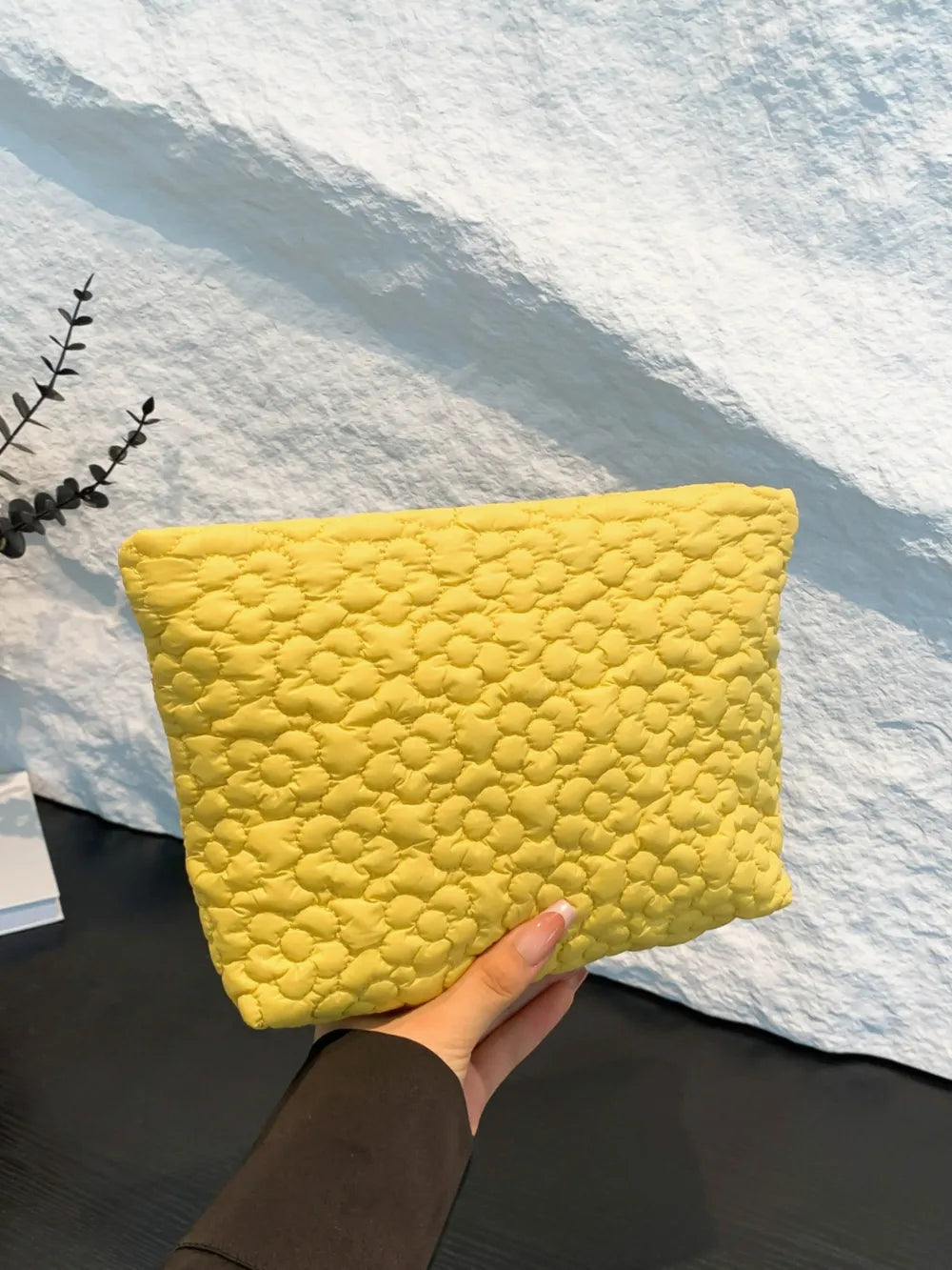 Flower Texture Polyester Clutch - LaTezza Online Shop