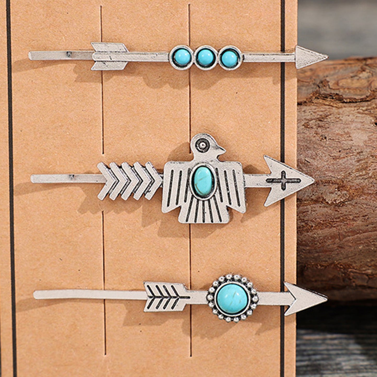 3 PCS/Set Artificial Turquoise Hair Pins - LaTezza Online Shop