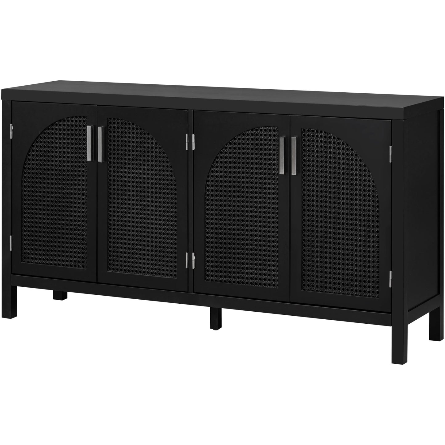 TREXM Sideboard With Rattan Door & Metal Handles For Living Room - LaTezza Online Shop