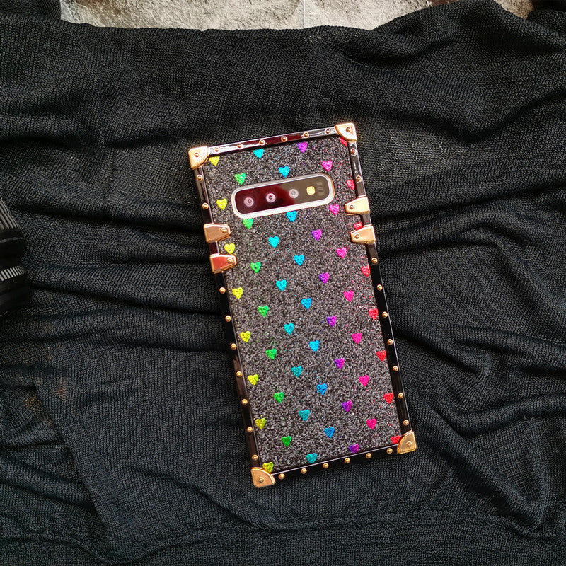 Love Glitter Square Silicone Holder Phone Case - LaTezza Online Shop