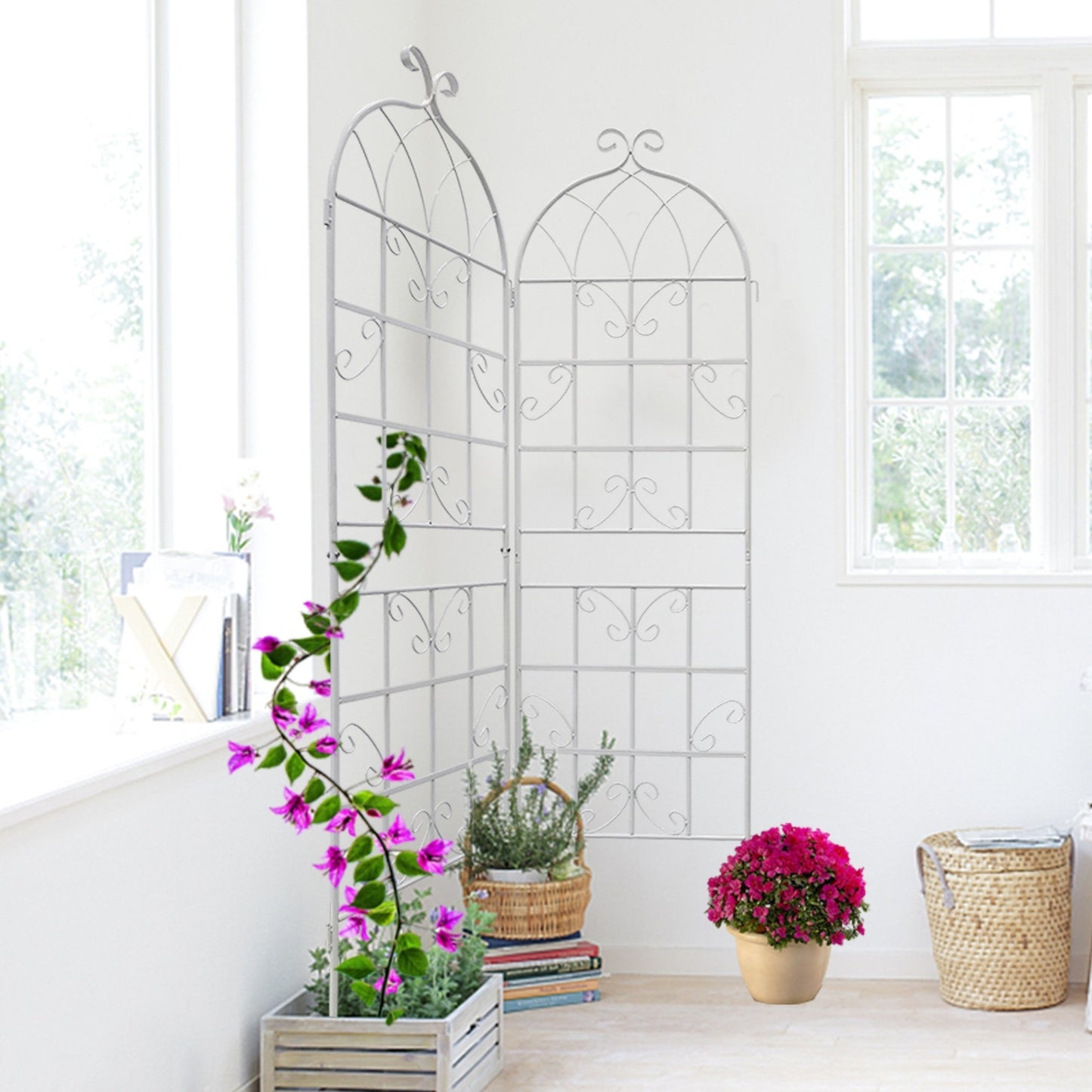 4 Pack Metal Garden Trellis 7 X19.7 Rustproof For Climbing Plants Support - LaTezza Online Shop