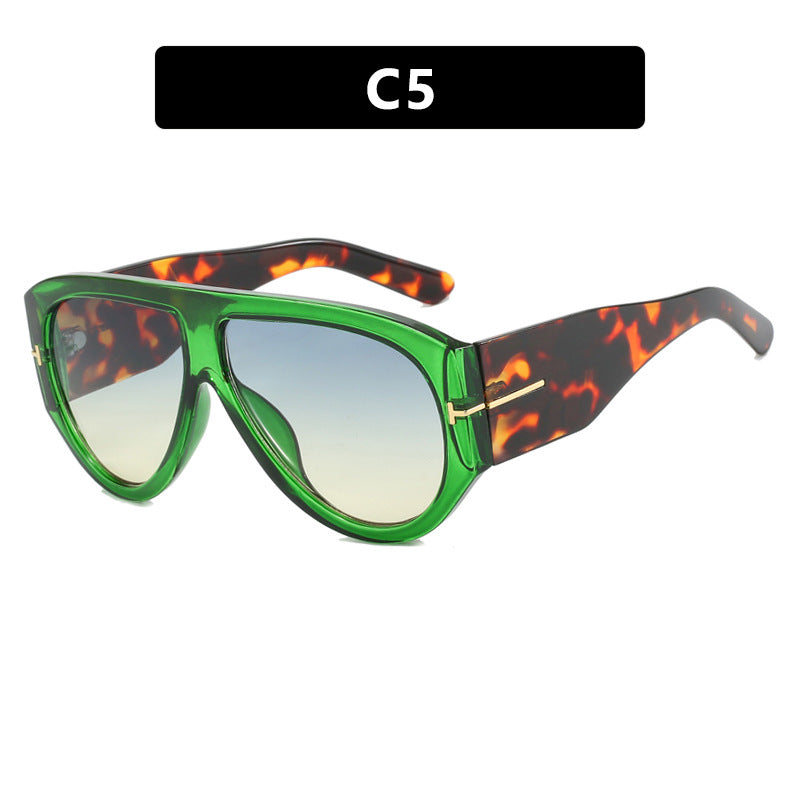 T-shaped large frame sunglasses
