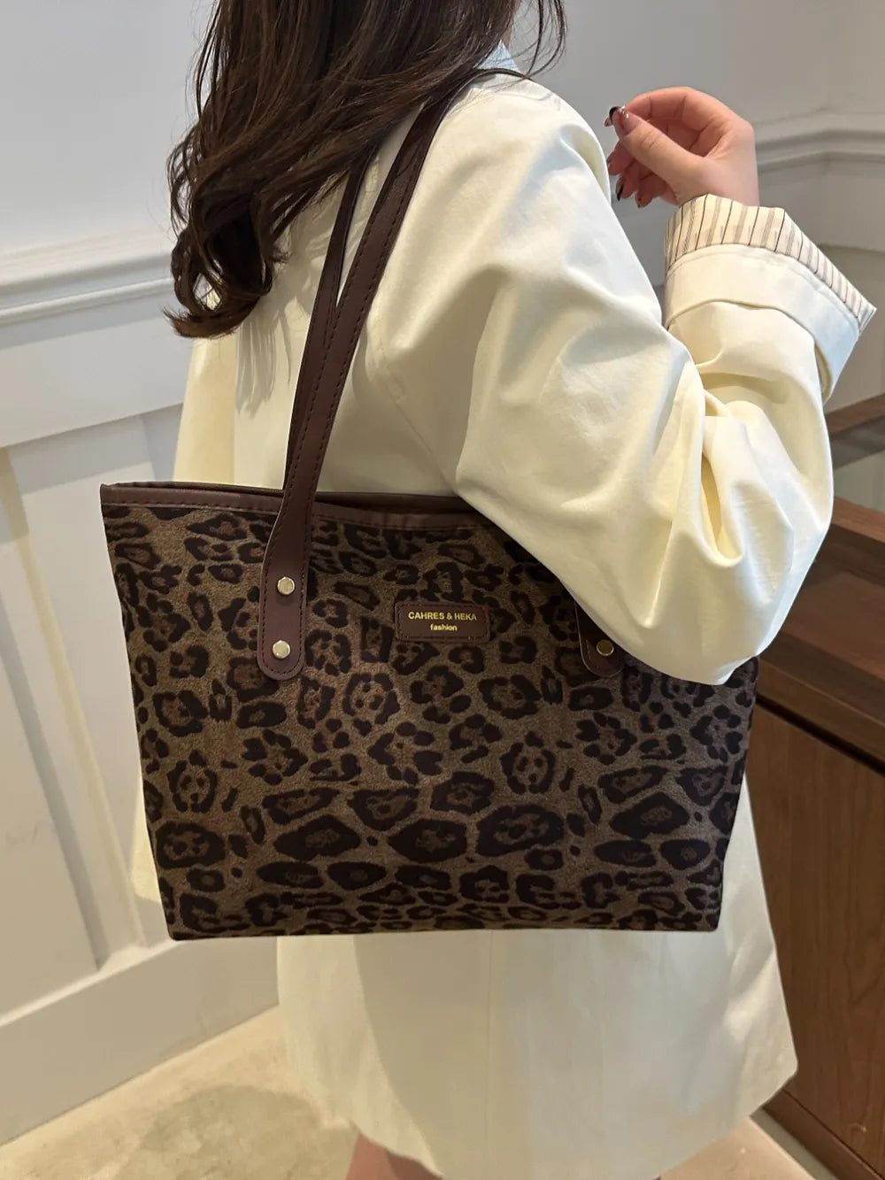 Leopard Polyester Tote Bag - LaTezza Online Shop