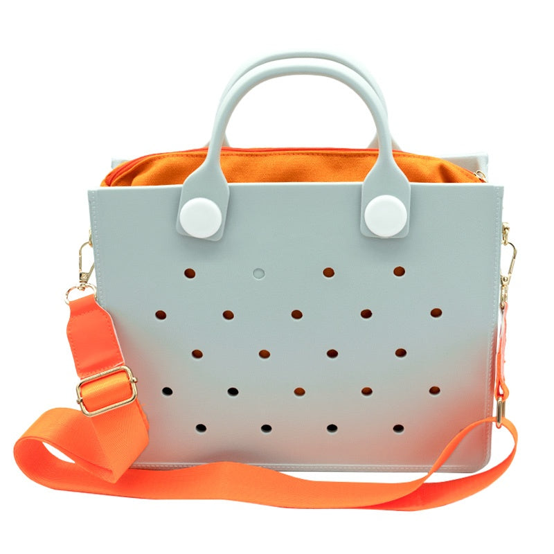 Waterproof EVA Handbag Punching Women's Tote Bags With Shoulder Strap Beach Bag
