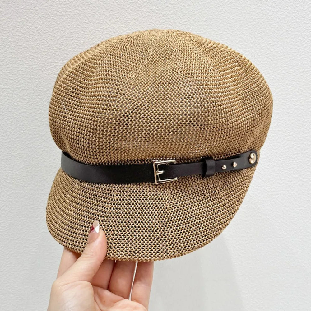 Straw Woven Buckle Hat - LaTezza Online Shop
