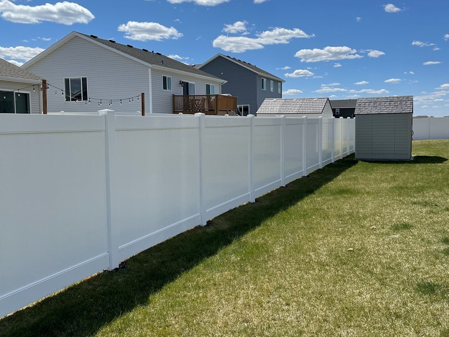 Privacy Fence Panels 6ft.H X 6ft.W WHITE Vinyl Full Set Of 2 Pcs - LaTezza Online Shop