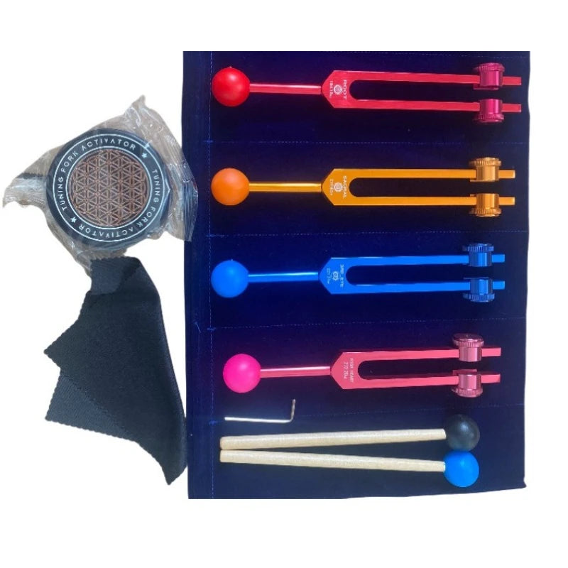 Aluminum Alloy Tuning Fork Eight-piece Set 126.22hz Sound Therapy Tuning Fork 172.06hz Meditation Healing Percussion Instruments