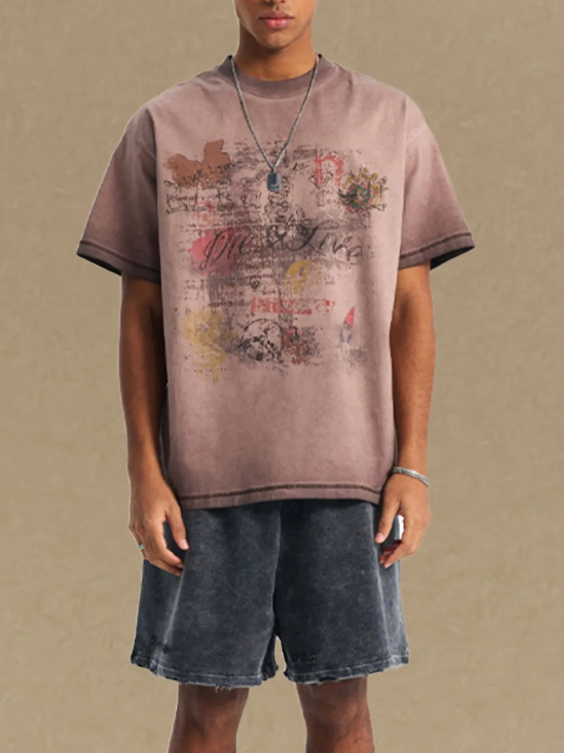Men's Graphic Round Neck Half Sleeve T-Shirt - LaTezza Online Shop