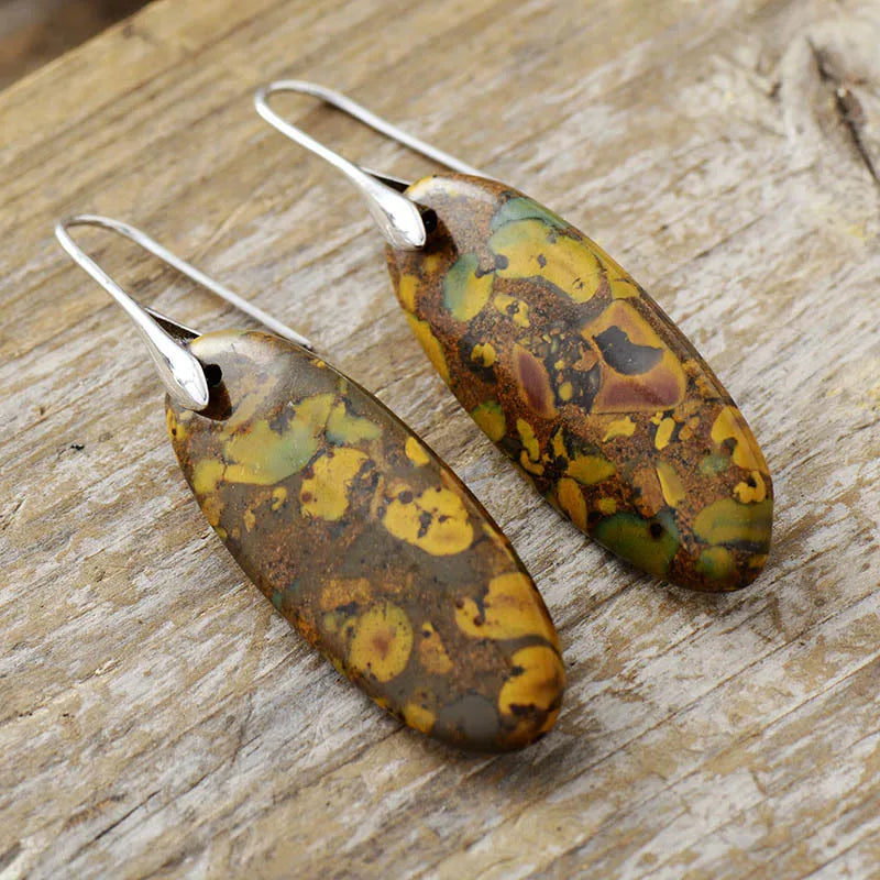 Natural Stone Copper Dangle Earrings - LaTezza Online Shop