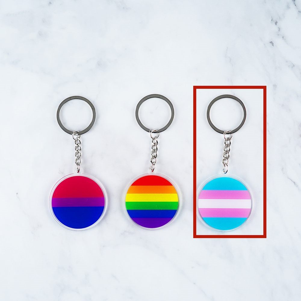 Bisexual Transgender LGBT Flag Pendant Key Ring - LaTezza Online Shop