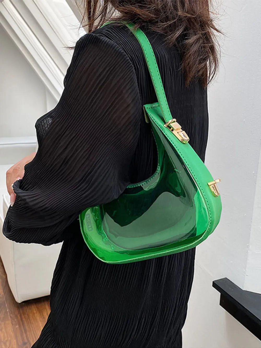 Shoulder Bag PU Leather PVC Transparent - LaTezza Online Shop