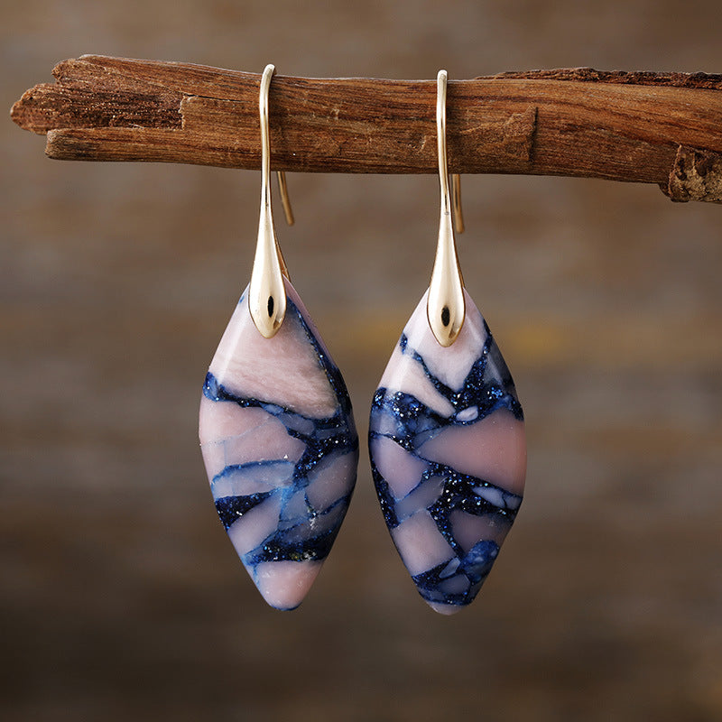 New Bohemian Emperor Stone Leaf Pendant Earrings and Accessories - LaTezza Online Shop