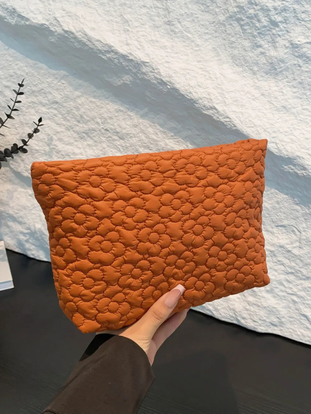 Flower Texture Polyester Clutch - LaTezza Online Shop