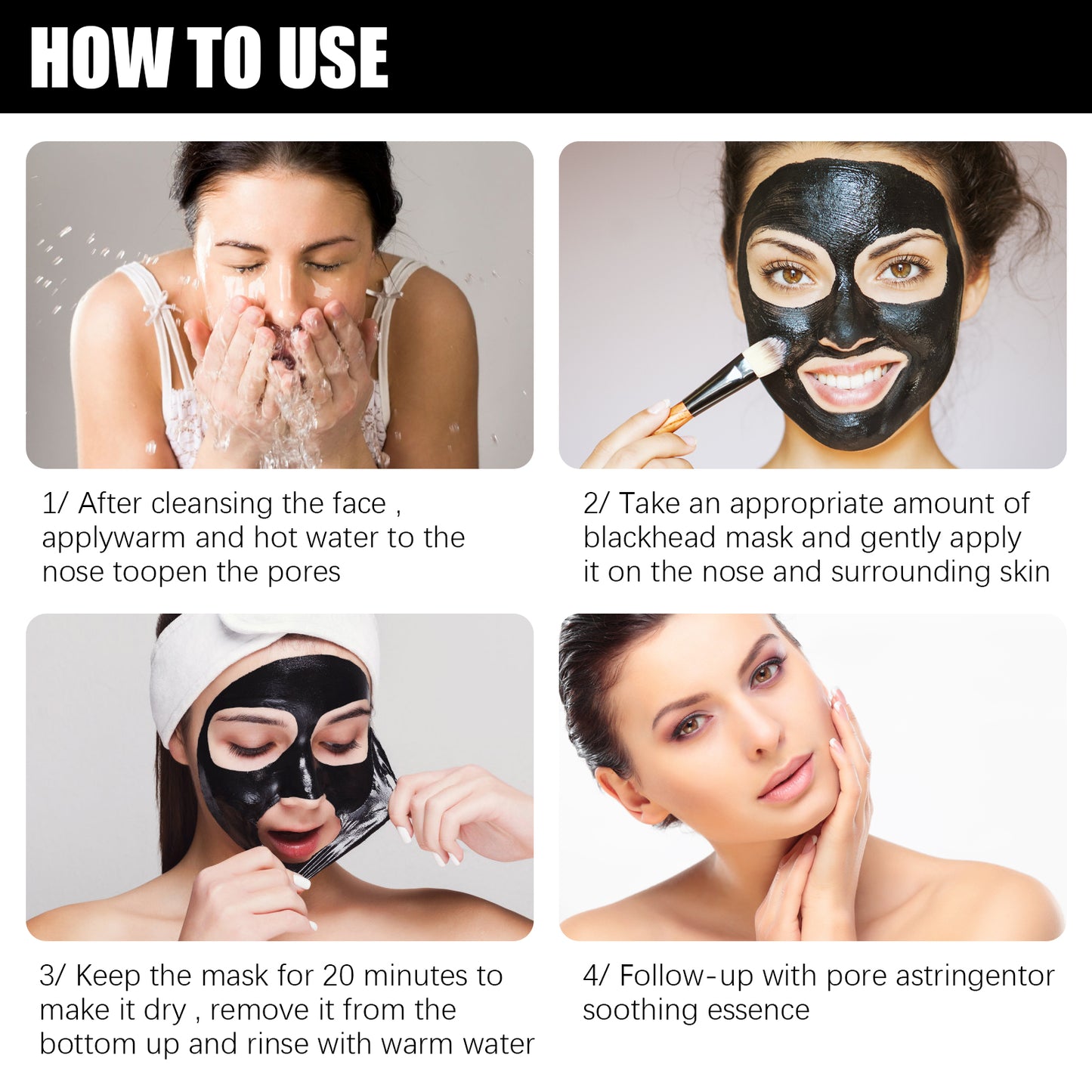 West&Month Blackhead Removal Mask, Peel Off Remove Blackhead Activated Carbon Cleansing Face Mask - LaTezza Online Shop
