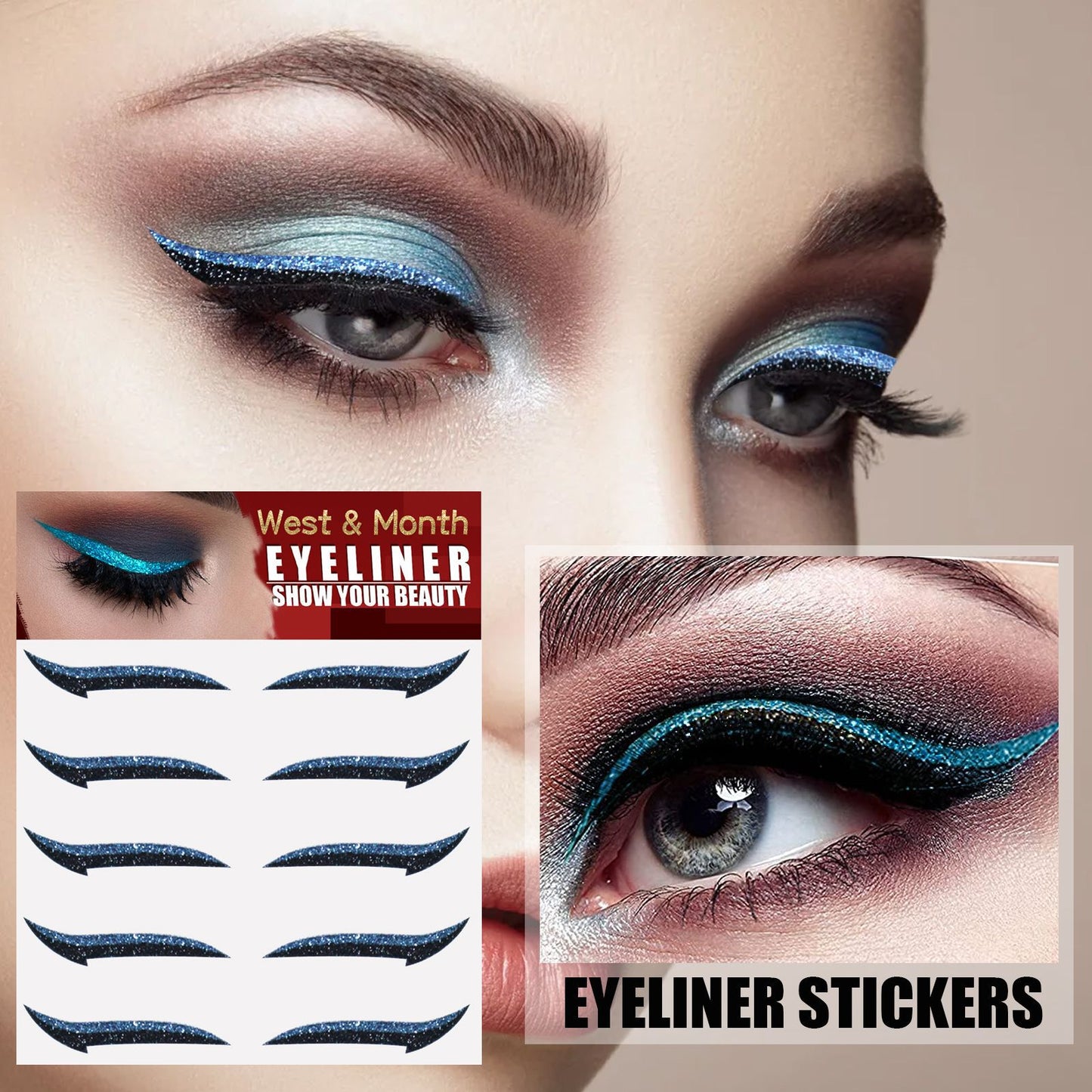 West&Month Eyeshadow Stage Makeup Eye Makeup European And American Eyeliner Self-Adhesive Double Eyelid Eye Makeup - LaTezza Online Shop