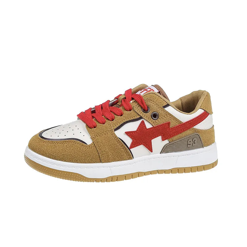 Contrast Star Lace Up Athletic Sneakers - LaTezza Online Shop