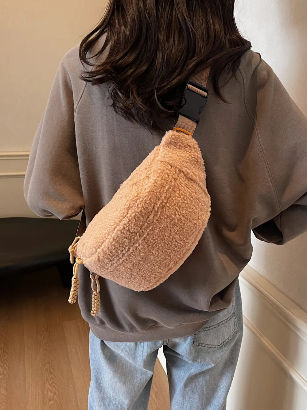 Sherpa Crossbody Bag with Adjustable Strap - LaTezza Online Shop