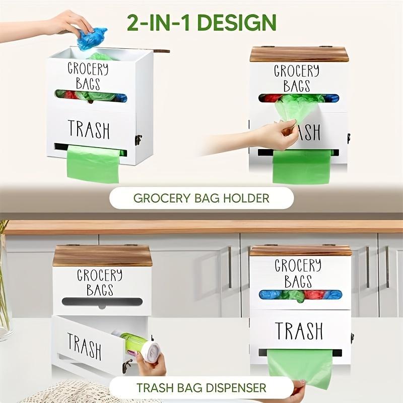 Wooden Garbage Bag Storage Box Two In One - LaTezza Online Shop