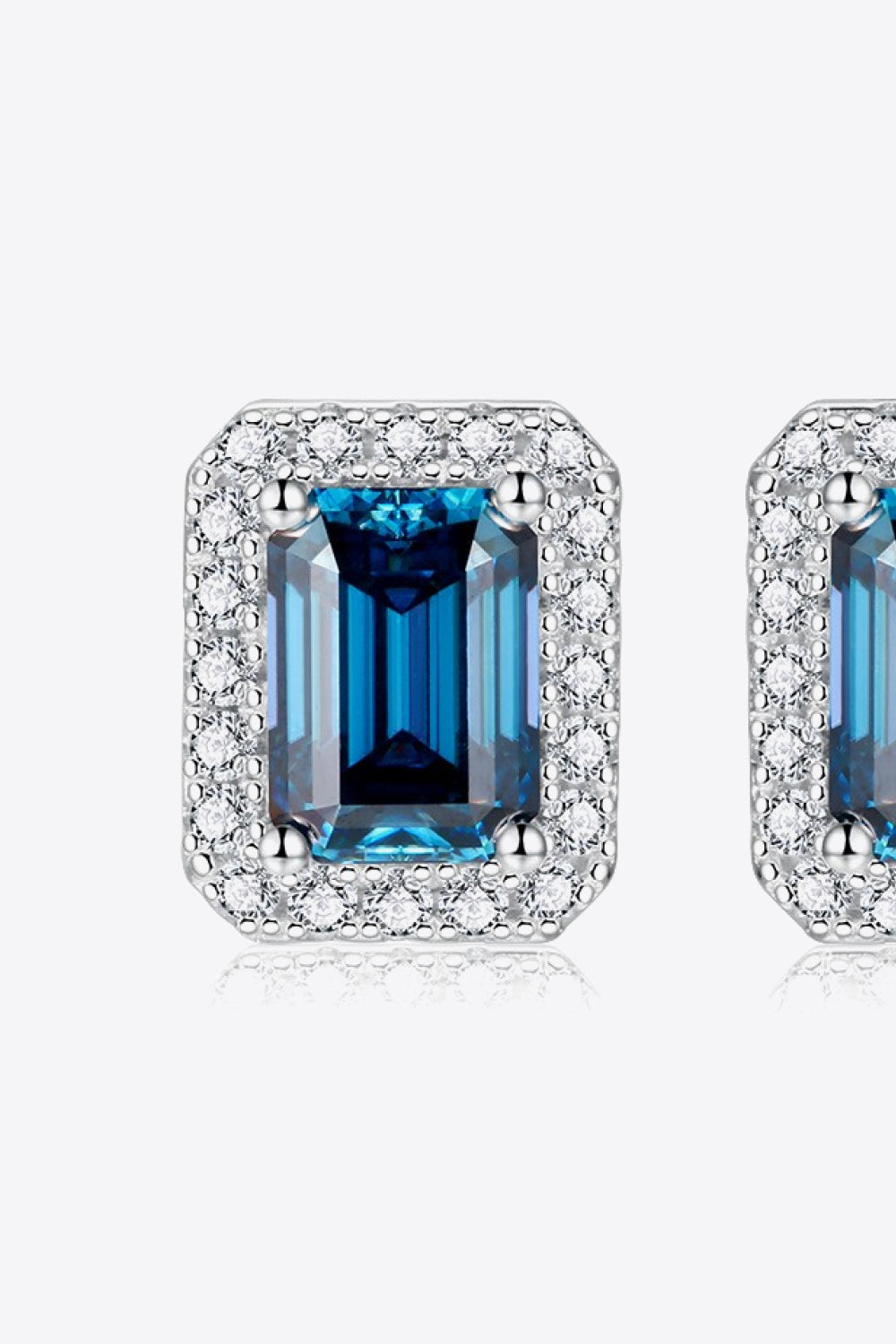 2 Carat Moissanite Stud Earrings in Indigo - LaTezza Online Shop